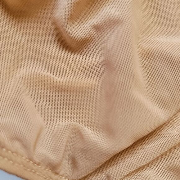 Revolution womens large leotard caramel brown shapewear sheer sleeveless - Picture 3 of 7